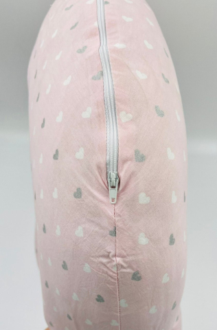 Pernă de alăptat 2 în 1 Nursing Pillow Hearts Pink BebePrice.ro [4]