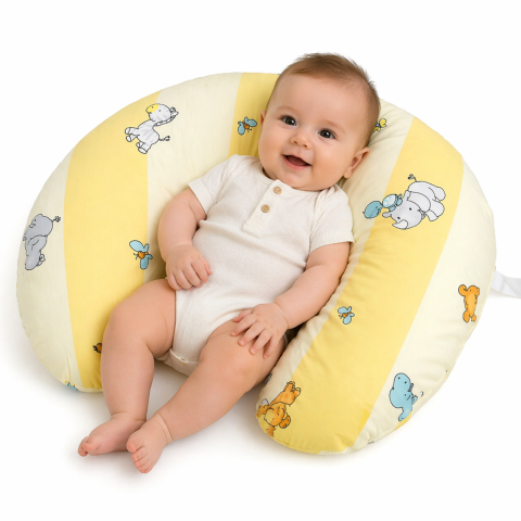 Alimentatie bebe & Accesorii hranire - Pernă de alăptat 2 în 1 Nursing Pillow Zoo Yellow BebePrice.ro
