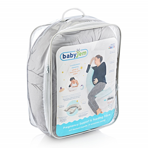 Pernă gravide și alăptare multifuncțională Grey BebePrice.ro [2]