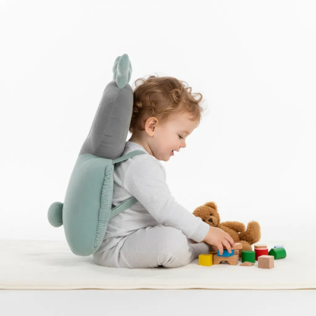 Pernă protecție spate și cap Angel Wings Deer Green 25x40 cm BebePrice.ro [1]