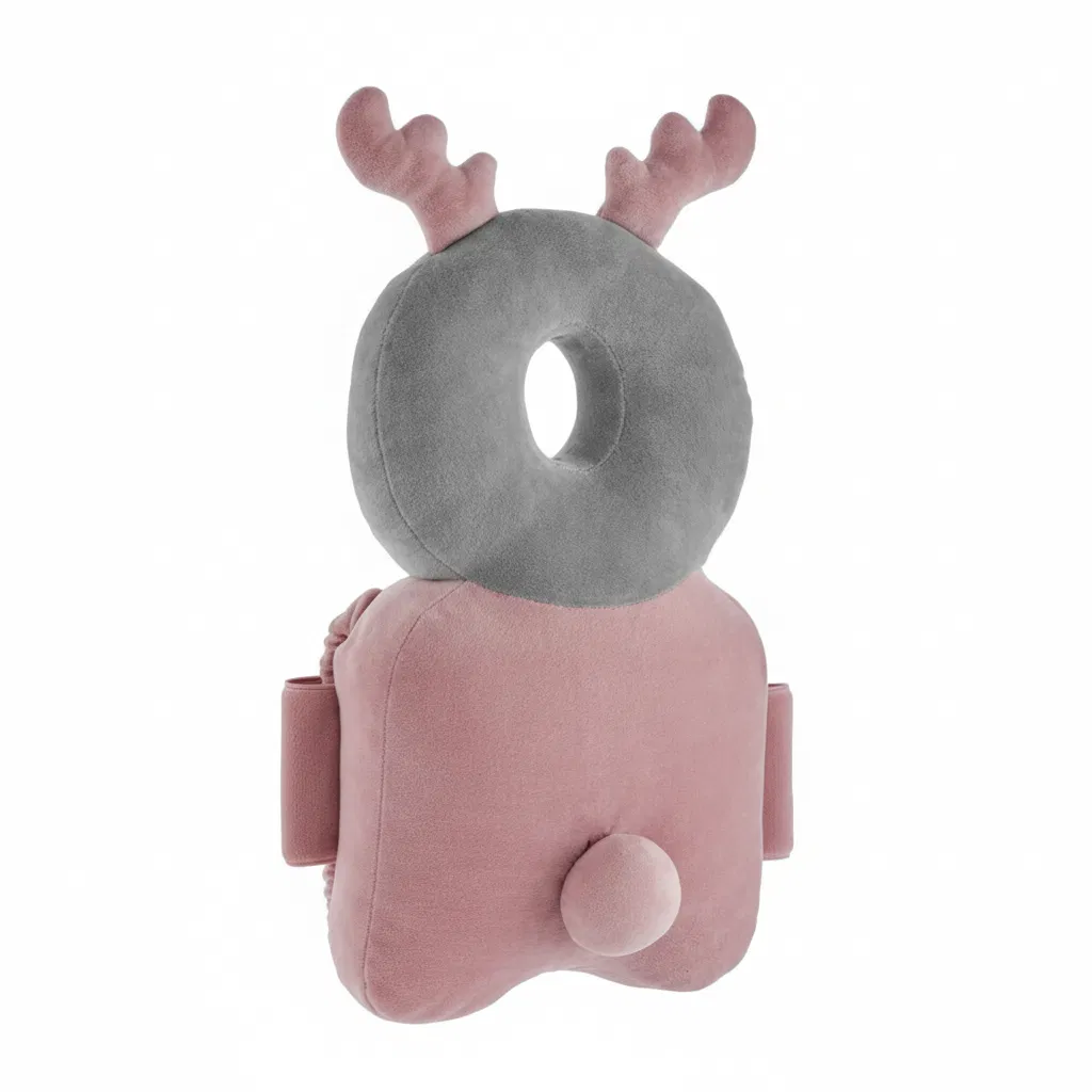 Articole siguranta bebe - Pernă protecție spate și cap Angel Wings Deer Pink 25x40 cm BebePrice.ro