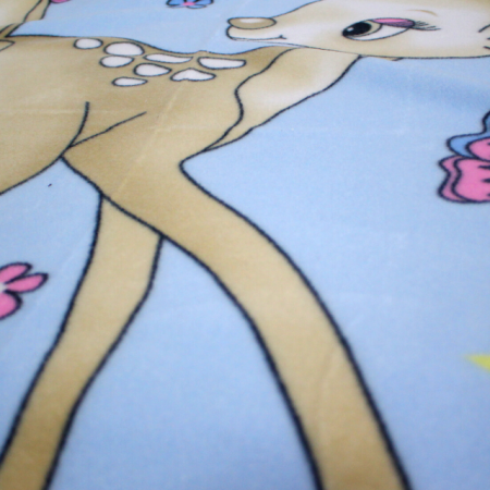 Pled pentru bebelusi si copii, polar/fleece, Bambi, Blue [3]