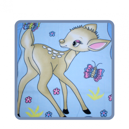 Pled pentru bebelusi si copii, polar/fleece, Bambi, Blue [0]