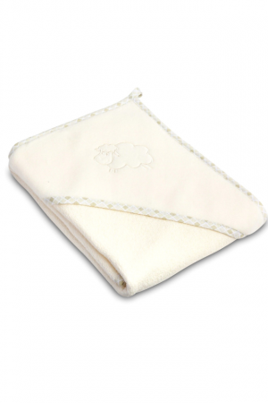 Prosop de baie cu gluga din bumbac Senso, Sheep - Cream [1]