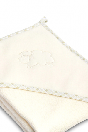 Prosop de baie cu gluga din bumbac Senso, Sheep - Cream [3]
