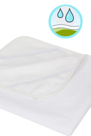 Protectie impermeabila, bumbac,60x120 cm, White, BebePrice [5]