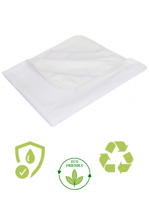 Protectie impermeabila, bumbac,60x120 cm, White, BebePrice [0]