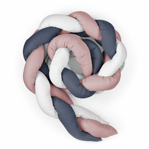 Protecție-laterală-bumper-împletit-TenderBraid-Roz-premium-pentru-bebelusi---BebePrice.ro [3]