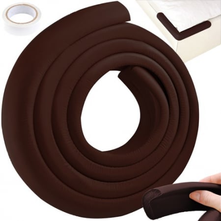 Articole siguranta bebe - Rola protectie din spuma pentru muchii si margini, Wenge, BebePrice