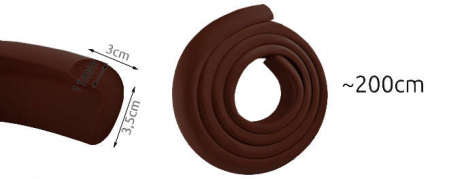 Rola protectie din spuma pentru muchii si margini, Wenge, BebePrice [1]