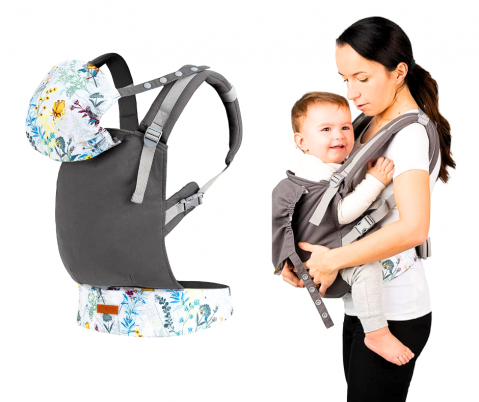 Genti Maternitate & Port Bebe - Marsupiu ergonomic, Bebelo, Flower, BebePrice