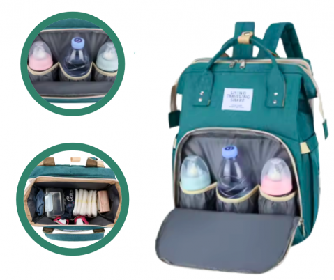 Rucsac multifunctional extensibil, impermeabil cu USB EasyTrip Baby, Forest, BebePrice [4]