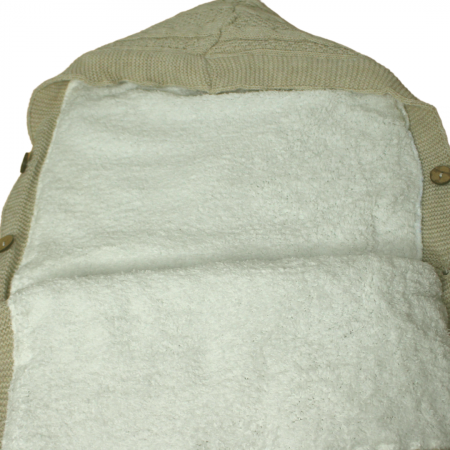 Sac de iarna tricotat si imblanit bebelusi, Cappuccino [2]