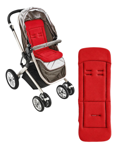 Accesorii carucioare - BBP_bj_3464 Saltea cărucior cu spumă densă Comfort roșu 28x68 cm imagine principală BebePrice.ro