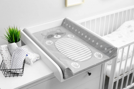 Saltea de infasat, cu banda de masurare, Grey, Raccoon, BebePrice [1]