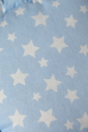 Saltea protectie doua fețe pentru carucior si scoica Little Stars, White-Blue [4]