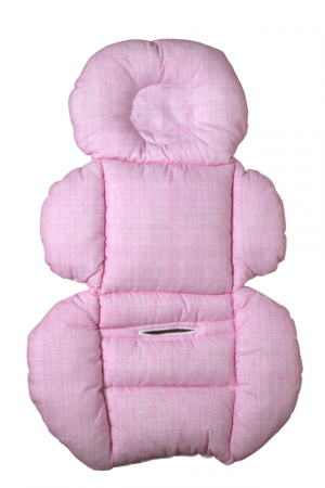 Saltea protectie doua fețe pentru carucior si scoica Elephant, White-Pink [2]