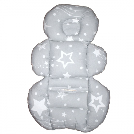 Saltea protectie pentru carucior si scoica, Sleepy Baby, Blue, Falling Stars [8]