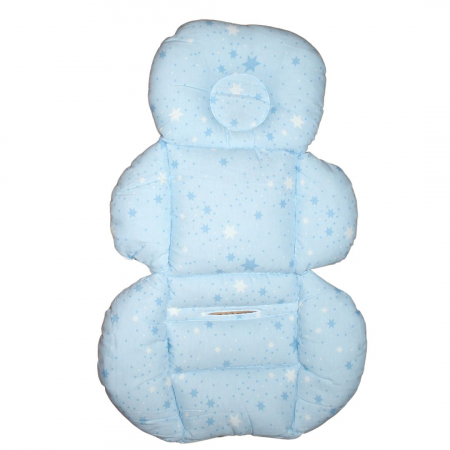 Saltea protectie pentru carucior si scoica, Sleepy Baby, Blue Stars [1]