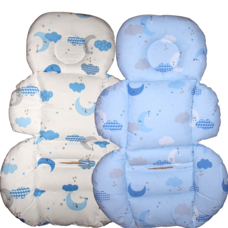 Saltea protectie pentru carucior si scoica, Sleepy Baby, Blue Moon [0]