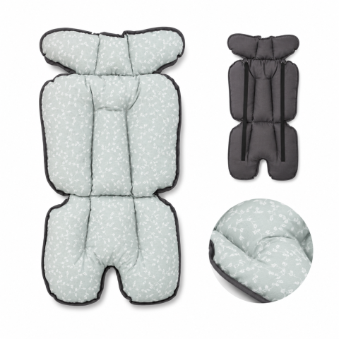 Accesorii carucioare - BBP_bj_5075 Saltea reversibilă cărucior și scaun de masă Soft Cotton verde 65x30 cm imagine principală BebePrice.ro