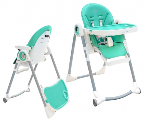 Aparate de gatit - Scaun de masă ergonomic 3 in 1, Feedi, 7 pozitii, Turquoise, BebePrice