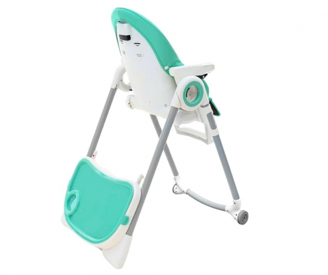 Scaun de masă ergonomic 3 in 1, Feedi, 7 pozitii, Turquoise, BebePrice [5]