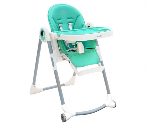 Scaun de masă ergonomic 3 in 1, Feedi, 7 pozitii, Turquoise, BebePrice [1]