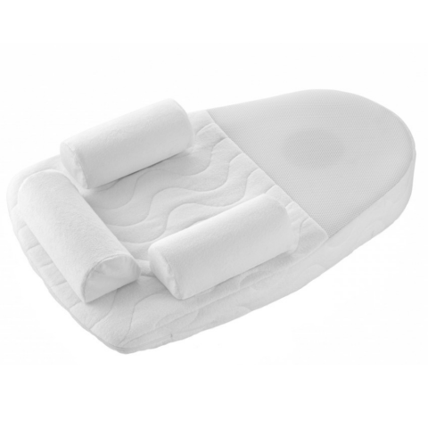 Salteluta antireflux pentru bebelusi cu plan inclinat si saculet cu samburi de cirese, White [1]