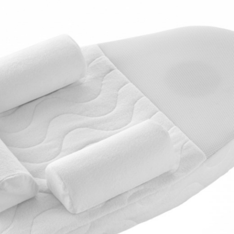 Salteluta antireflux pentru bebelusi cu plan inclinat si saculet cu samburi de cirese, White [4]