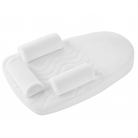 Salteluta antireflux pentru bebelusi cu plan inclinat si saculet cu samburi de cirese, White [6]