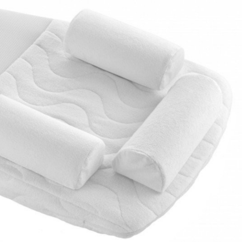 Salteluta antireflux pentru bebelusi cu plan inclinat si saculet cu samburi de cirese, White [5]