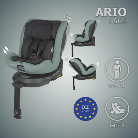 BBP-326089081 Scaun auto i Size 40-150 cm Ario Forest Sage sistem i-Size si fixare ISOFIX BebePrice.ro [4]