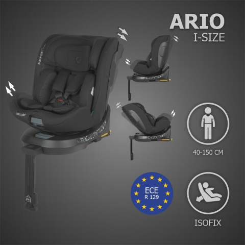 BBP-326098060 Scaun auto i Size 40-150 cm Ario Midnight Black sistem i-Size si fixare ISOFIX BebePrice.ro [6]