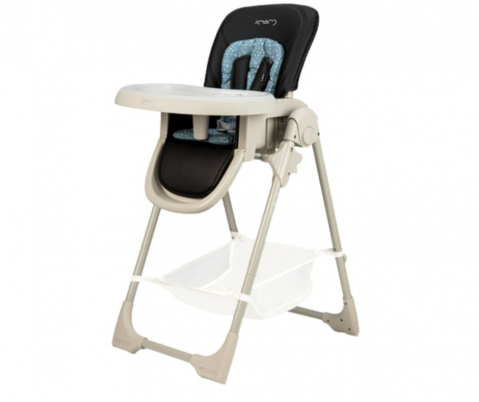 Scaun de masă, 7 pozitii, piele ecologica, GojoX, Black, BebePrice [1]