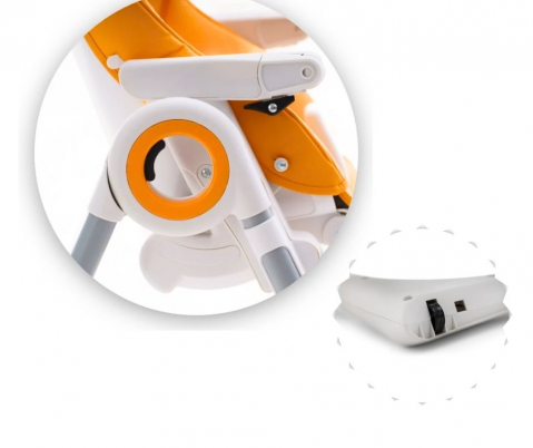 Scaun de masă ergonomic 3 in 1, Feedi, 7 pozitii, Orange, BebePrice [5]