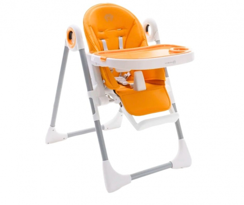 Scaun de masă ergonomic 3 in 1, Feedi, 7 pozitii, Orange, BebePrice [1]