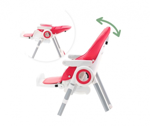 Scaun de masă ergonomic 3 in 1, Feedi, 7 pozitii, Salmon, BebePrice [2]