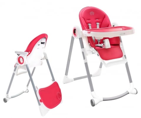 Alimentatie bebe & Accesorii hranire - Scaun de masă ergonomic 3 in 1, Feedi, 7 pozitii, Salmon, BebePrice