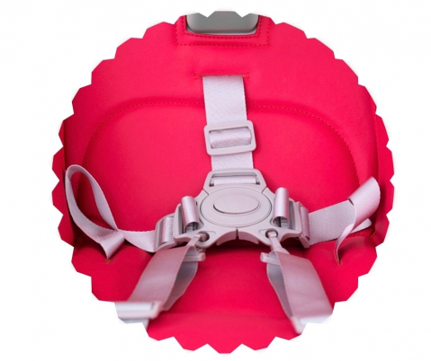 Scaun de masă ergonomic 3 in 1, Feedi, 7 pozitii, Salmon, BebePrice [3]