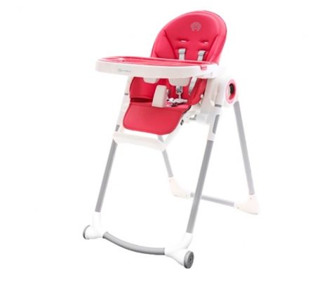 Scaun de masă ergonomic 3 in 1, Feedi, 7 pozitii, Salmon, BebePrice [5]
