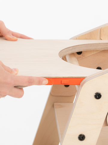 Scaun de masă pliabil din lemn MamaToyz Green BebePrice.ro [4]