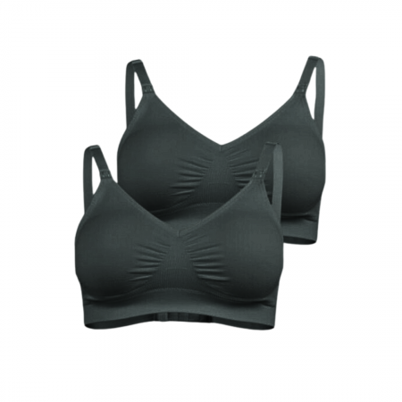 Set 2 bustiere pentru alaptare, Microfibra, Negru, BebePrice [0]