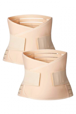 Centuri abdominale postnatale - Set 2 x Centuri abdominale postnatale dublu reglabile - Beige BebePrice