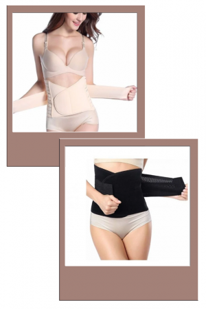 Set 2 x Centuri abdominale postnatale dublu reglabile - Black BebePrice [4]