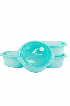 Set 4 caserole pentru cuptorul cu microunde, Food, turcoaz [0]