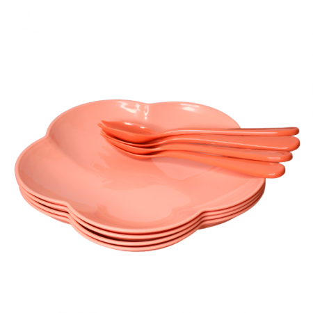 Set 4 farfurii si tacamuri, pentru microunde, Light Brown [2]