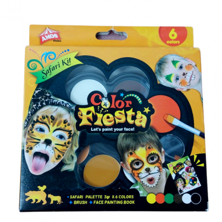 Jocuri Creative & Educative - Set pictura fata, Safari, 6 culori , BebePrice