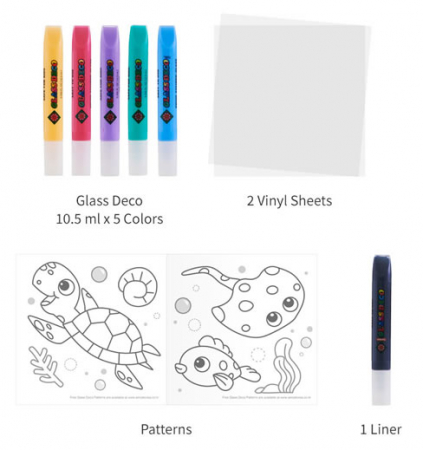 Set de creatie, Galss Deco, 6 culori , BebePrice [2]