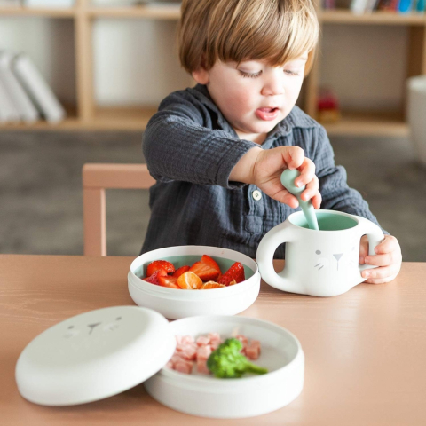 Set boluri pentru prânz Hygge Bentoo Grey 4 luni+ BebePrice.ro [9]